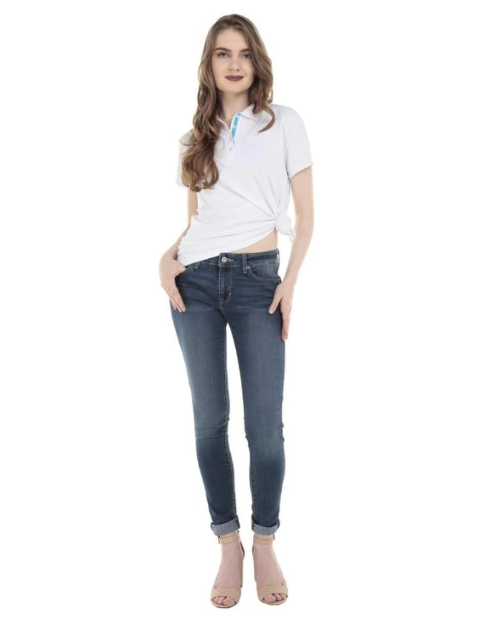 Jeans skinny Levi´s lavado 711 obscuro corte cadera para mujer