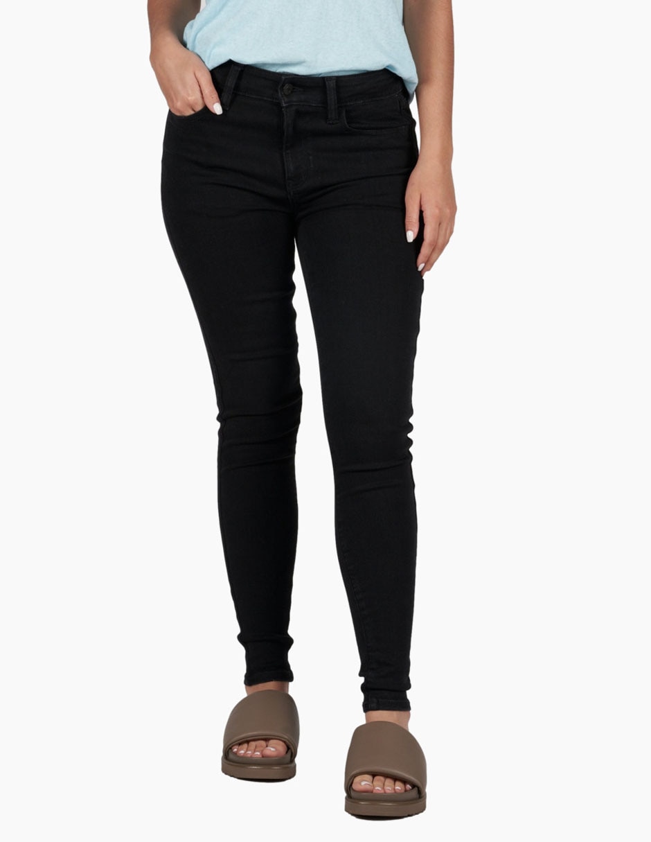 Jeans skinny American Eagle lavado obscuro corte cintura para mujer