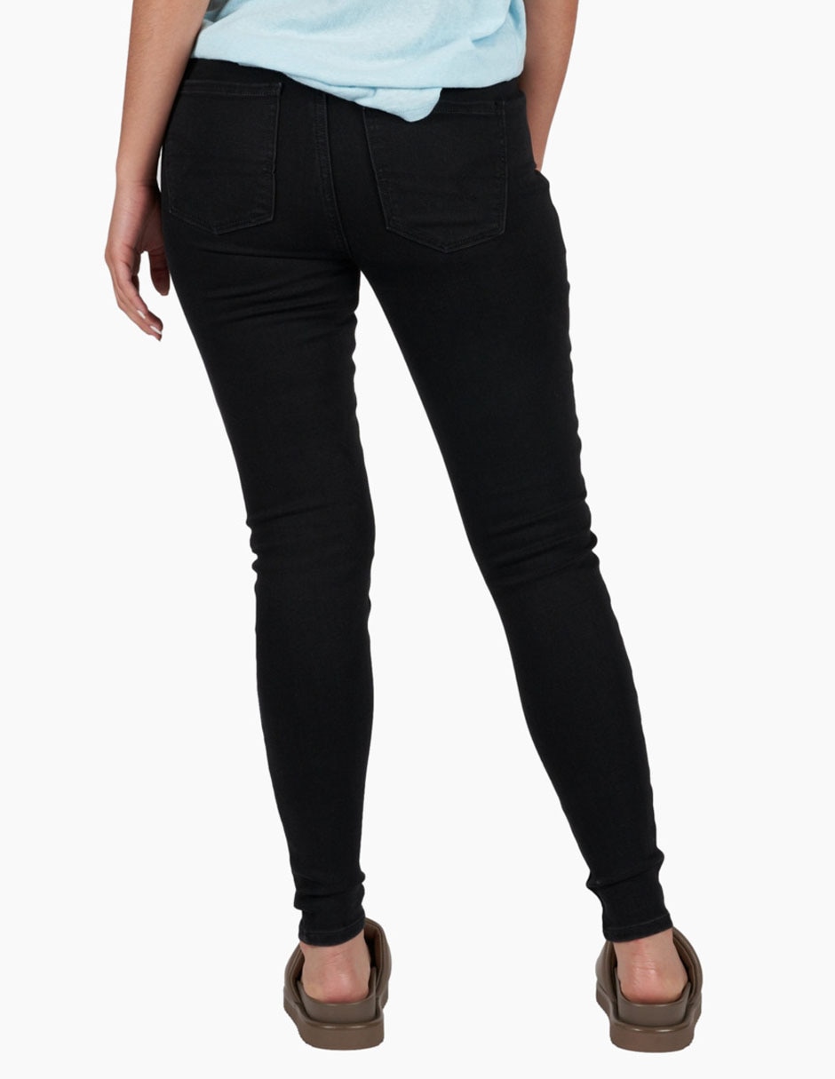 Jeans skinny American Eagle lavado obscuro corte cintura para mujer