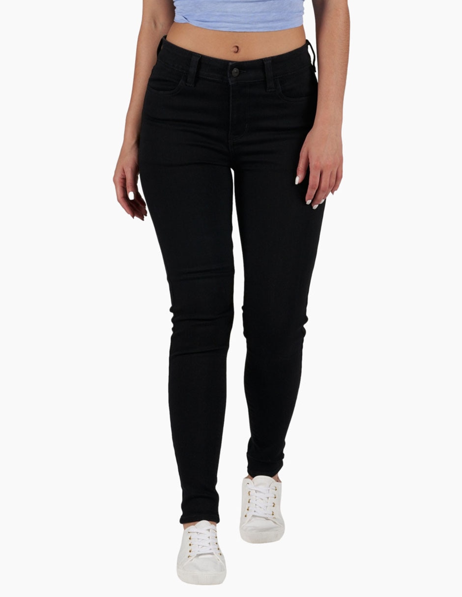 Jeans skinny American Eagle lavado obscuro corte cintura para mujer