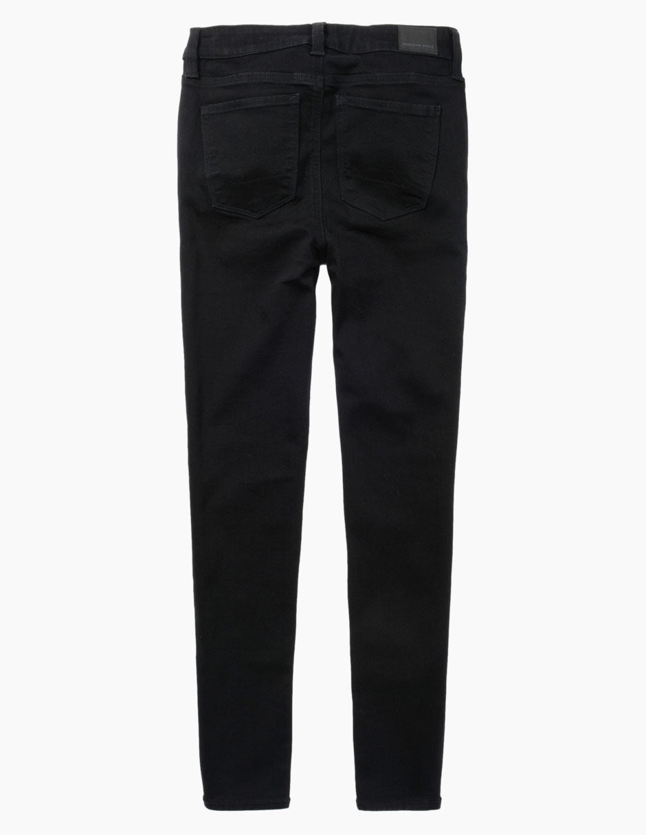 Jeans skinny American Eagle lavado obscuro corte cintura para mujer