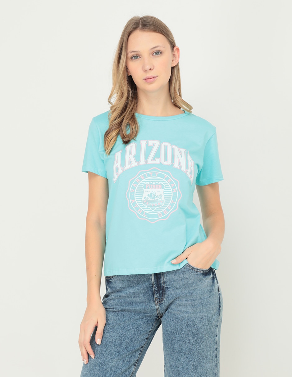 Playera manga corta Furor cuello redondo para mujer