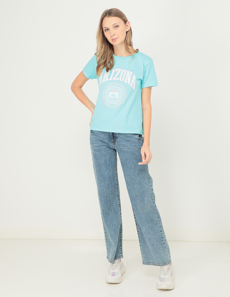 Playera manga corta Furor cuello redondo para mujer