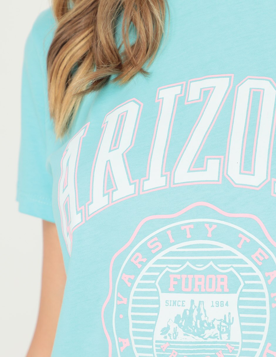 Playera manga corta Furor cuello redondo para mujer