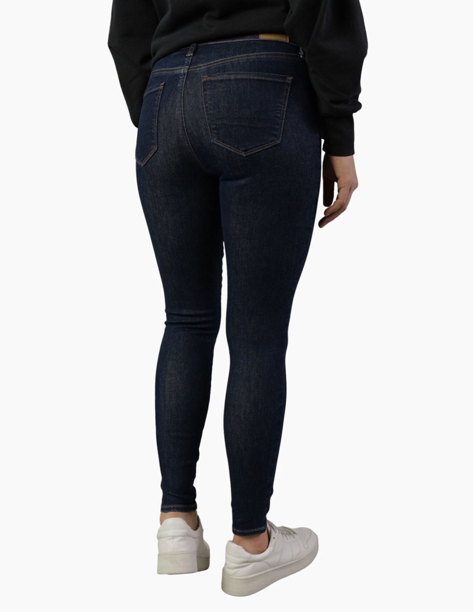 Jeans skinny corte cintura para mujer 2