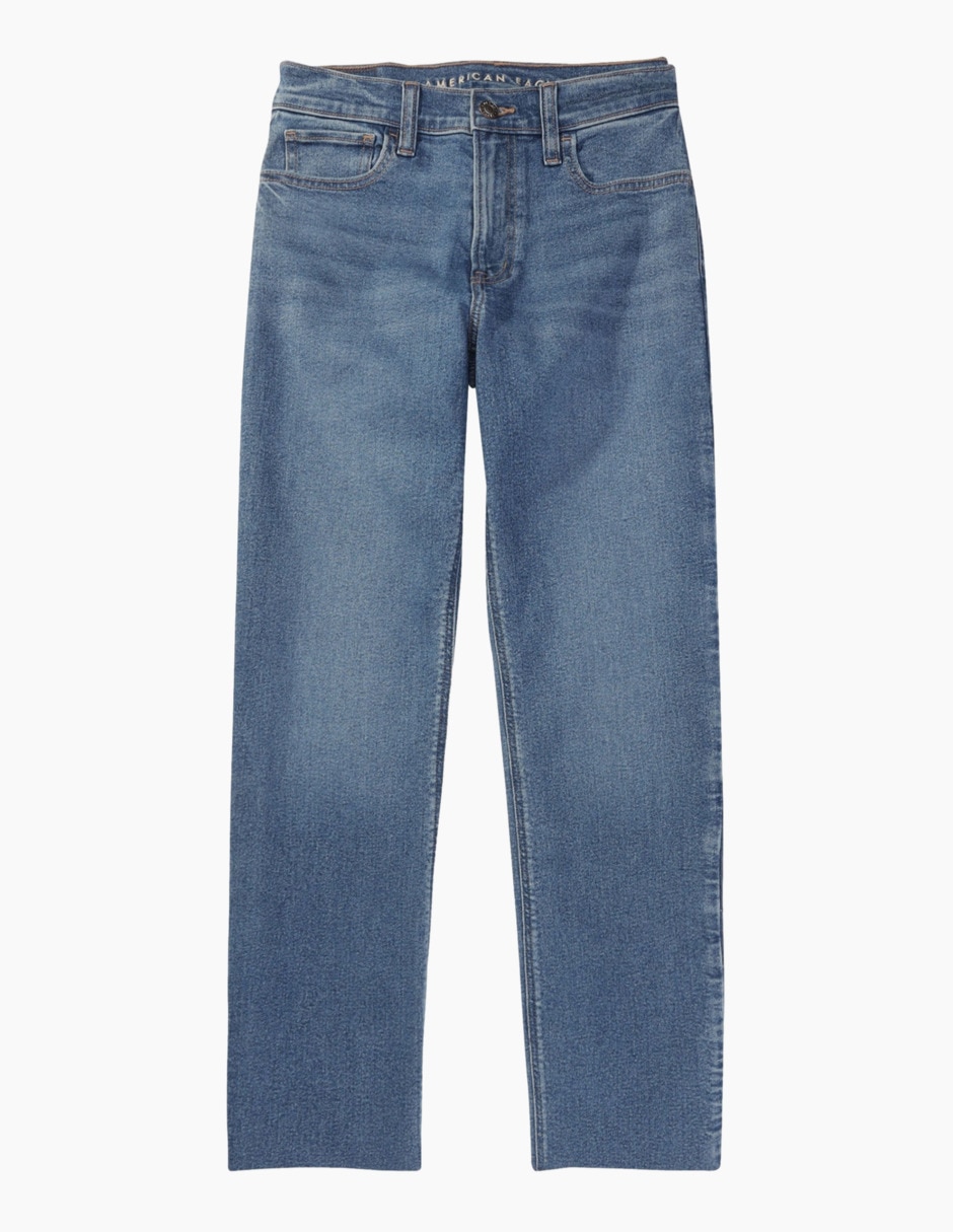 Jeans straight American Eagle Super Hi-Rise Ankle corte cintura para mujer