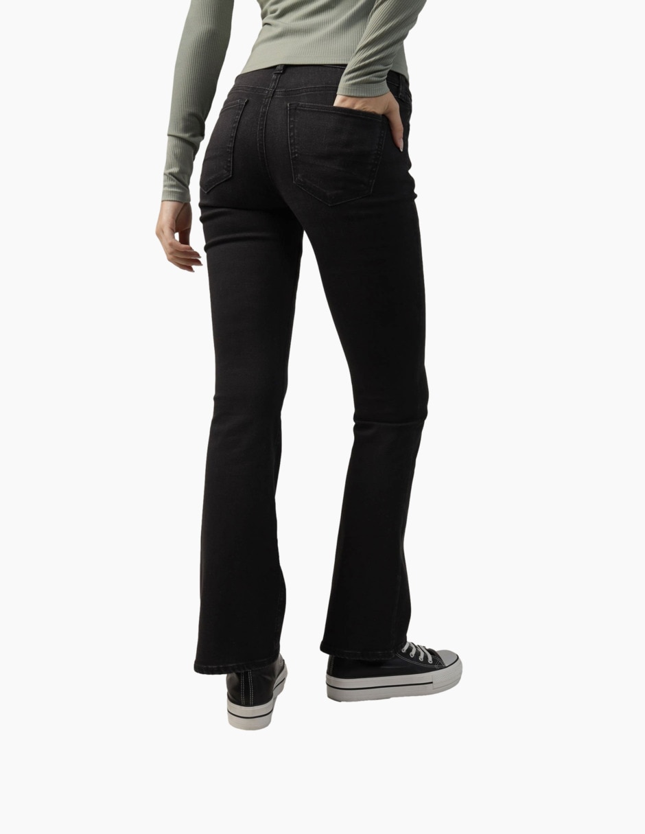 Jeans bota corte media cintura para mujer 4
