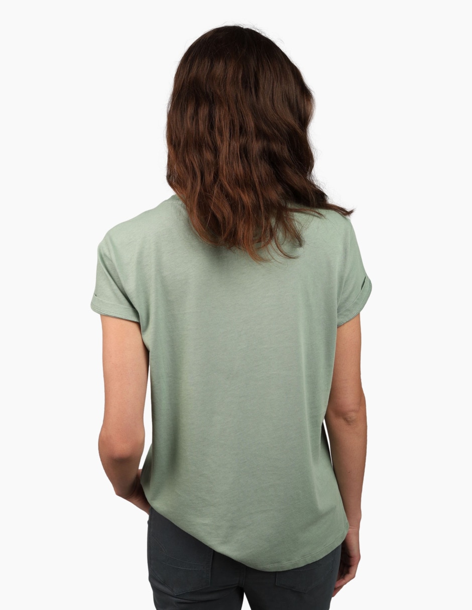 Playera manga corta American Eagle Value Branded T-Shirt cuello redondo para mujer
