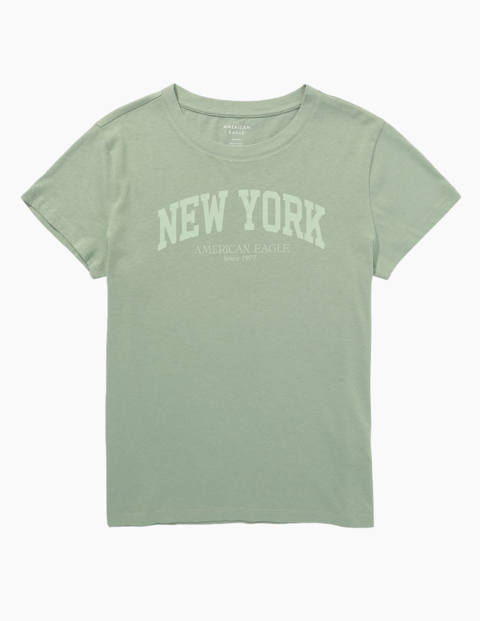 Playera manga corta American Eagle Value Branded T-Shirt cuello redondo para mujer