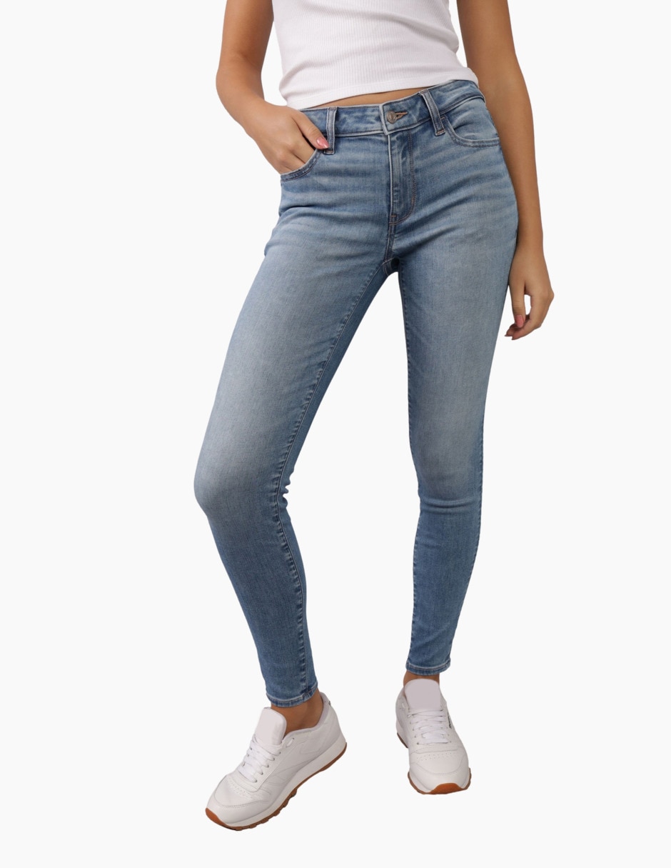 Jeans skinny American Eagle corte cintura para mujer