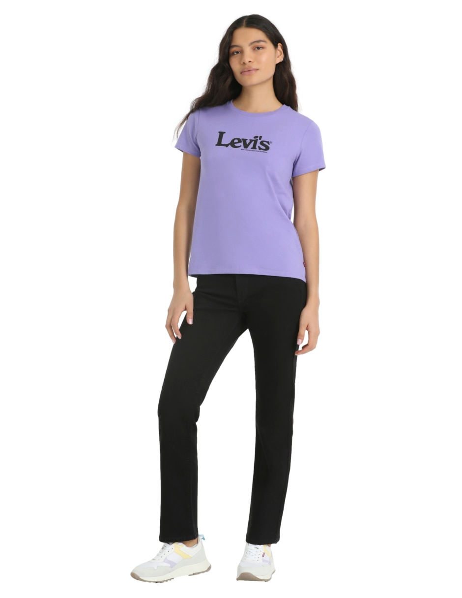 Jeans straight corte cintura para mujer 4