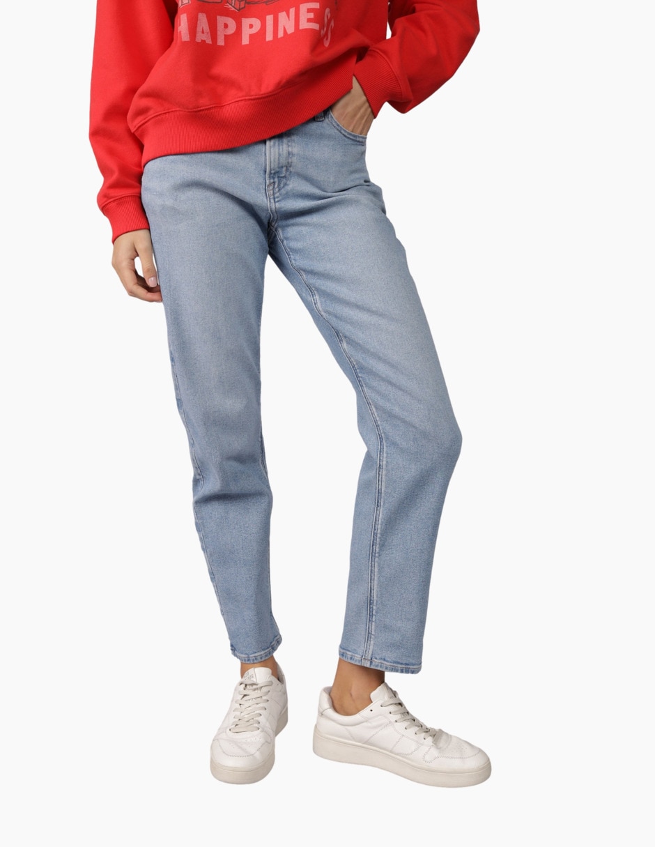 Jeans straight cintura alta para mujer Jeans straight cintura alta para mujer