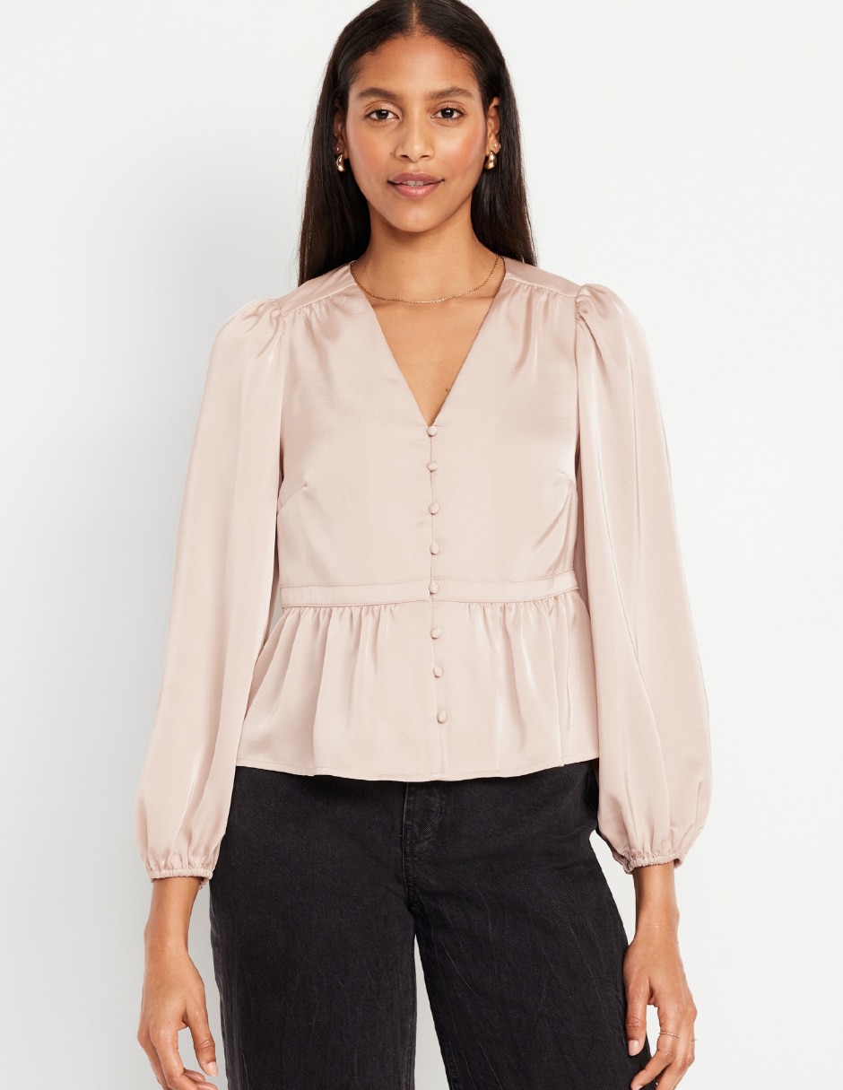 Blusa manga larga para mujer
