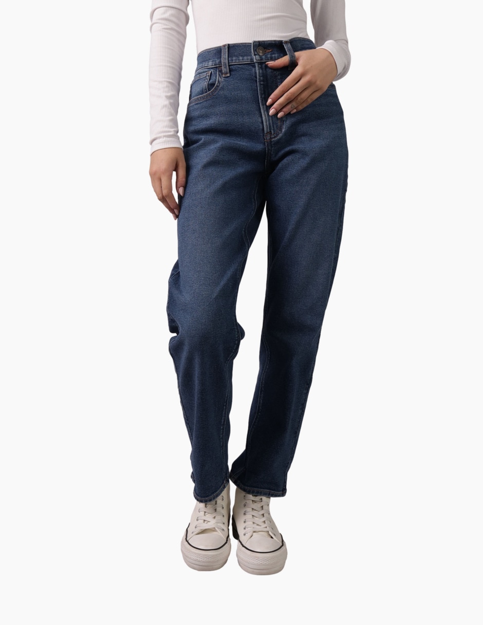 Jeans straight America Eagle Super Hi-Rise Ankle corte cintura alta para mujer Jeans straight America Eagle Super Hi-Rise Ankle corte cintura alta para mujer
