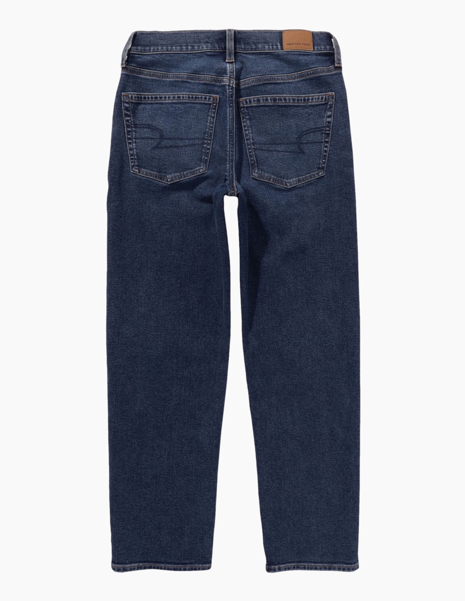 Jeans straight America Eagle Super Hi-Rise Ankle corte cintura alta para mujer 4