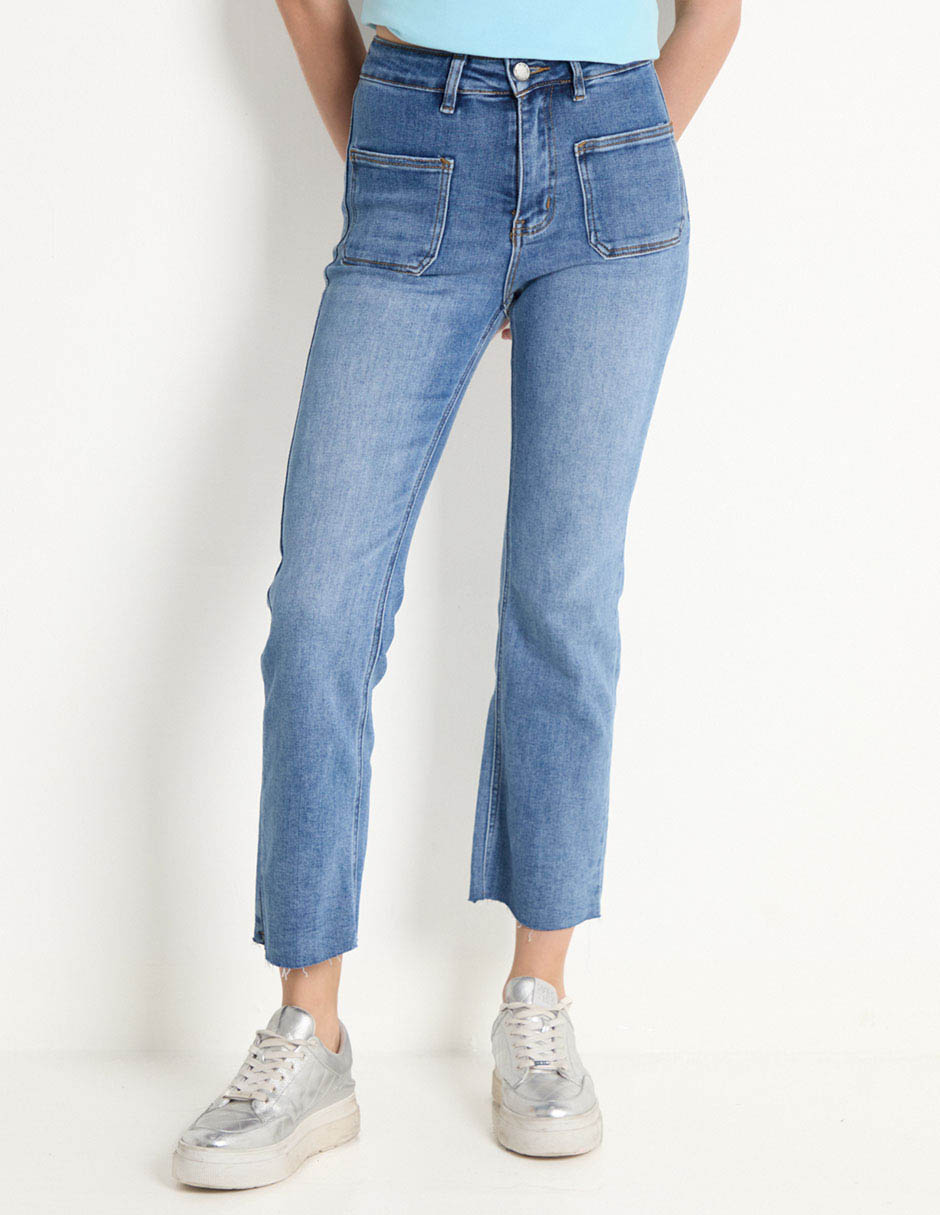 Jeans boot corte cintura alta para mujer Jeans boot corte cintura alta para mujer