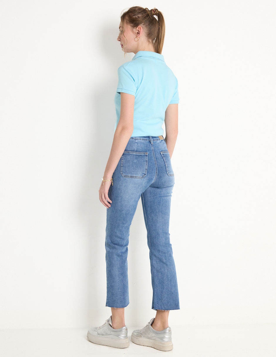 Jeans boot corte cintura alta para mujer 2