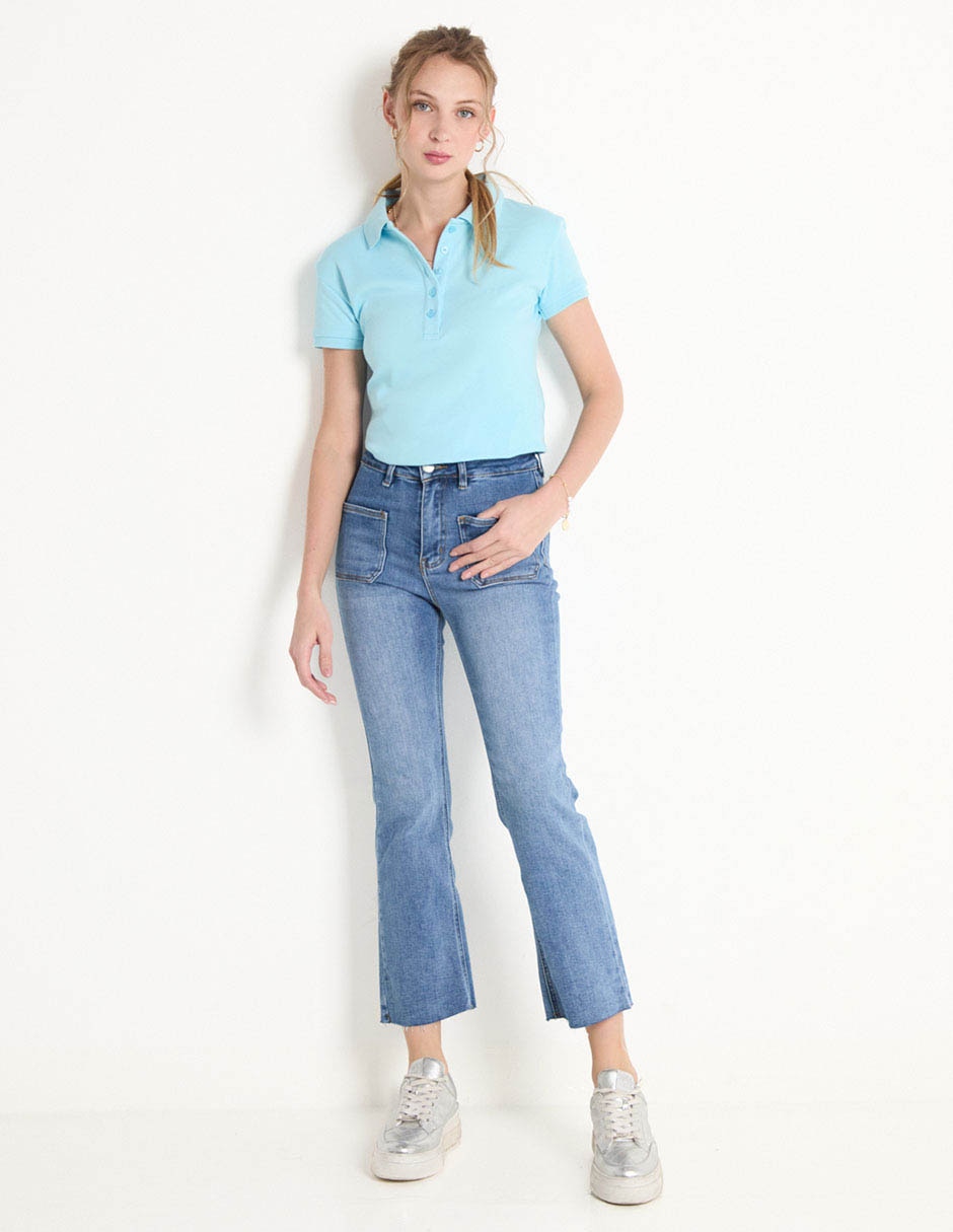 Jeans boot corte cintura alta para mujer 3