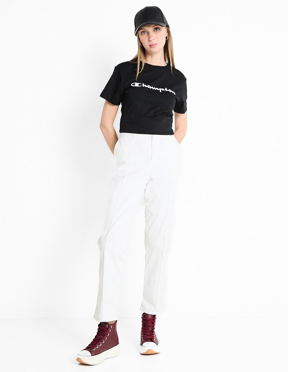 Playera manga corta cuello redondo mujer 4