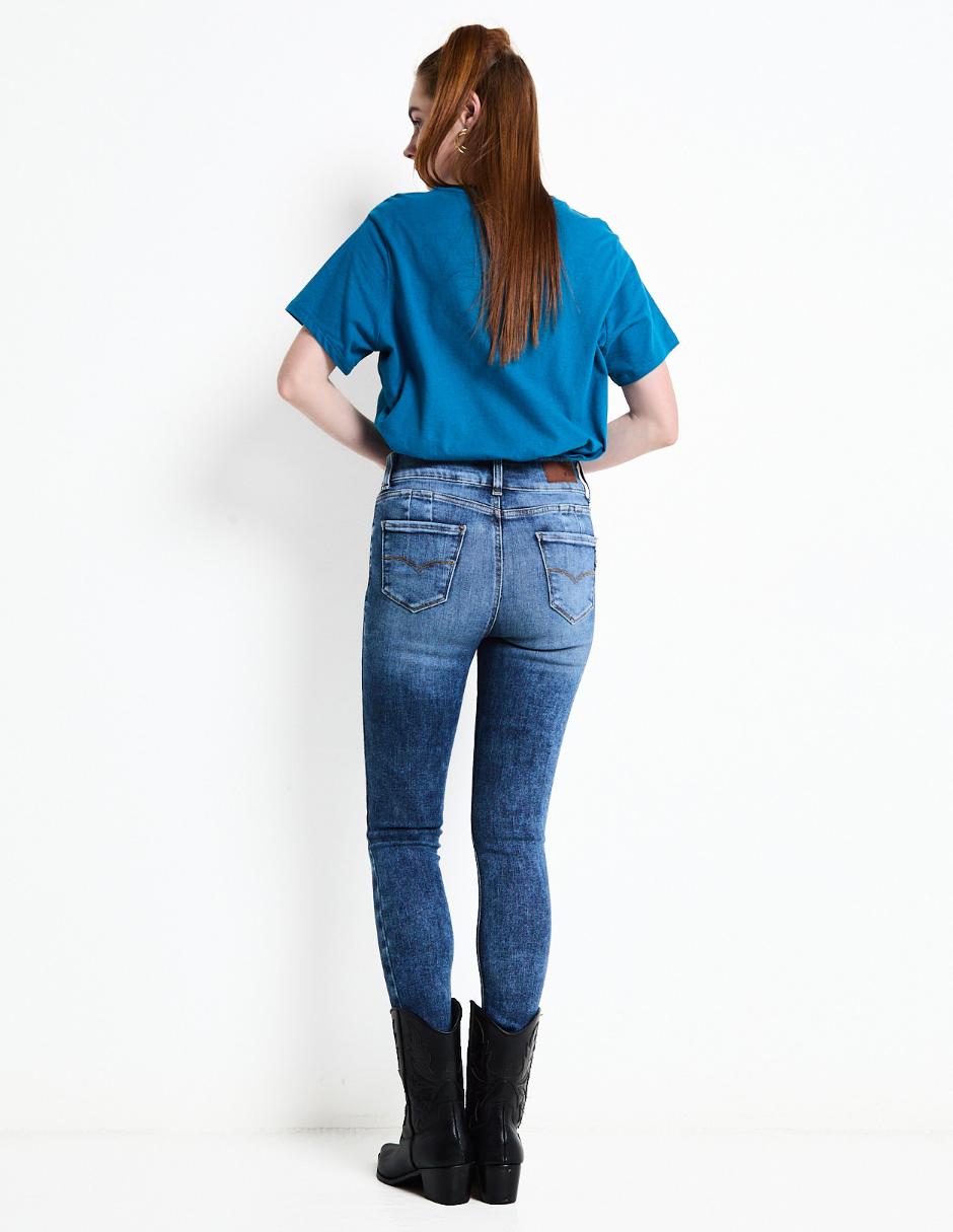 Jeans skinny cintura alta para mujer 2