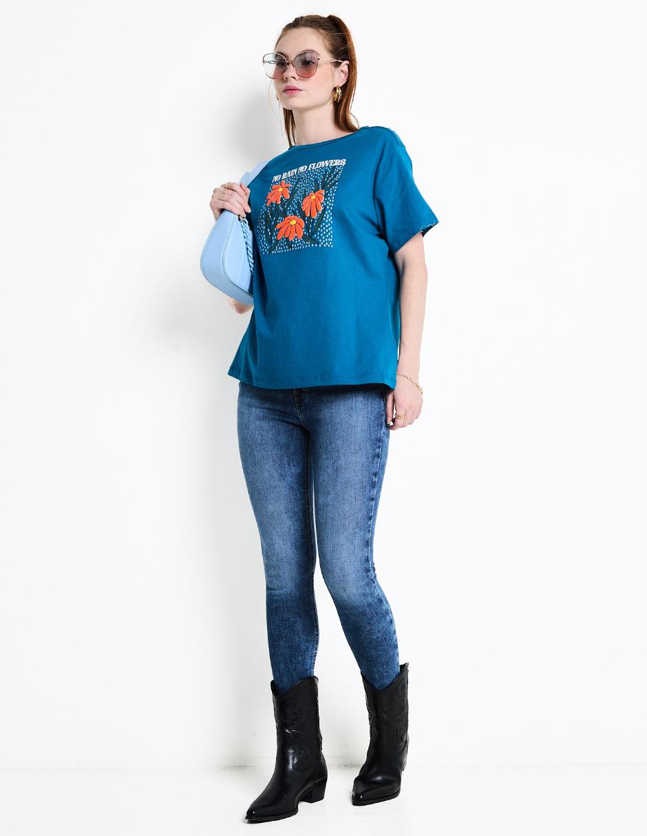 Jeans skinny cintura alta para mujer 3