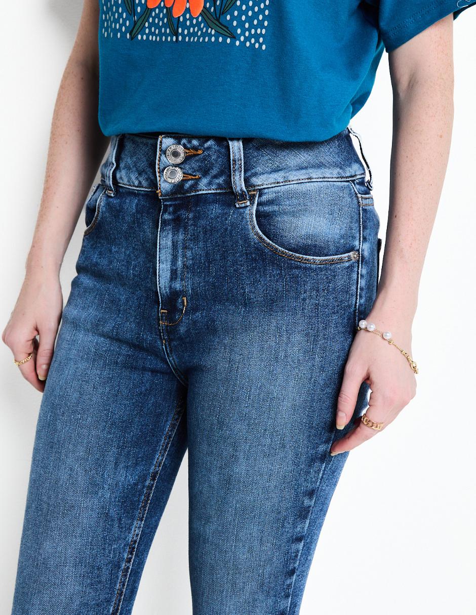 Jeans skinny cintura alta para mujer 4