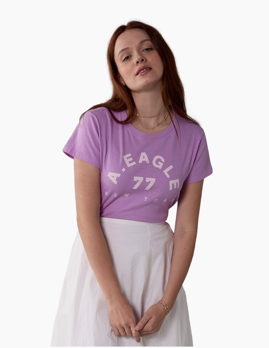 Playera manga corta cuello redondo prara mujer