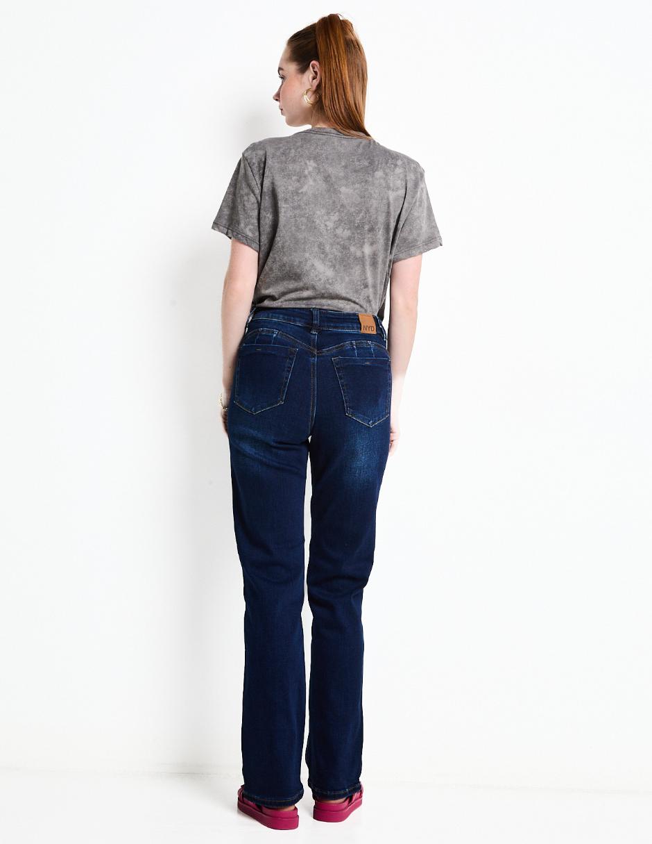 Jeans slim corte cintura alta para mujer 2