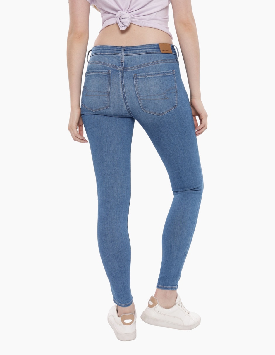 Jeans skinny American Eagle corte media cintura para mujer