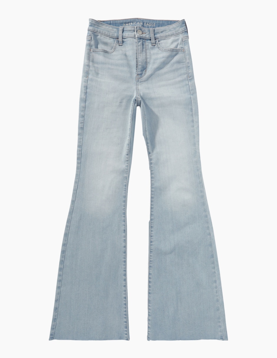 Jeans regular flare Super Hi-Rise corte cintura alta para mujer 3