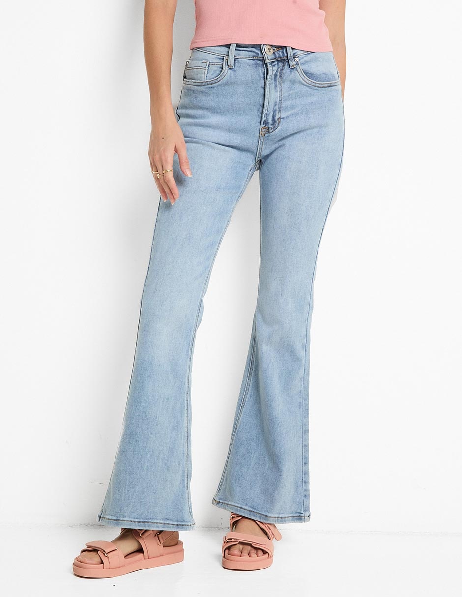 Jeans flare corte cintura para mujer Jeans flare corte cintura para mujer