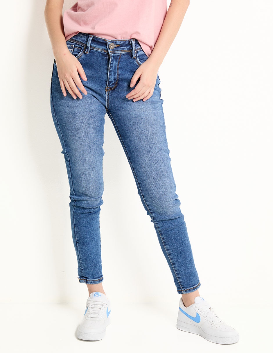 Jeans skinny corte cintura para mujer Jeans skinny corte cintura para mujer