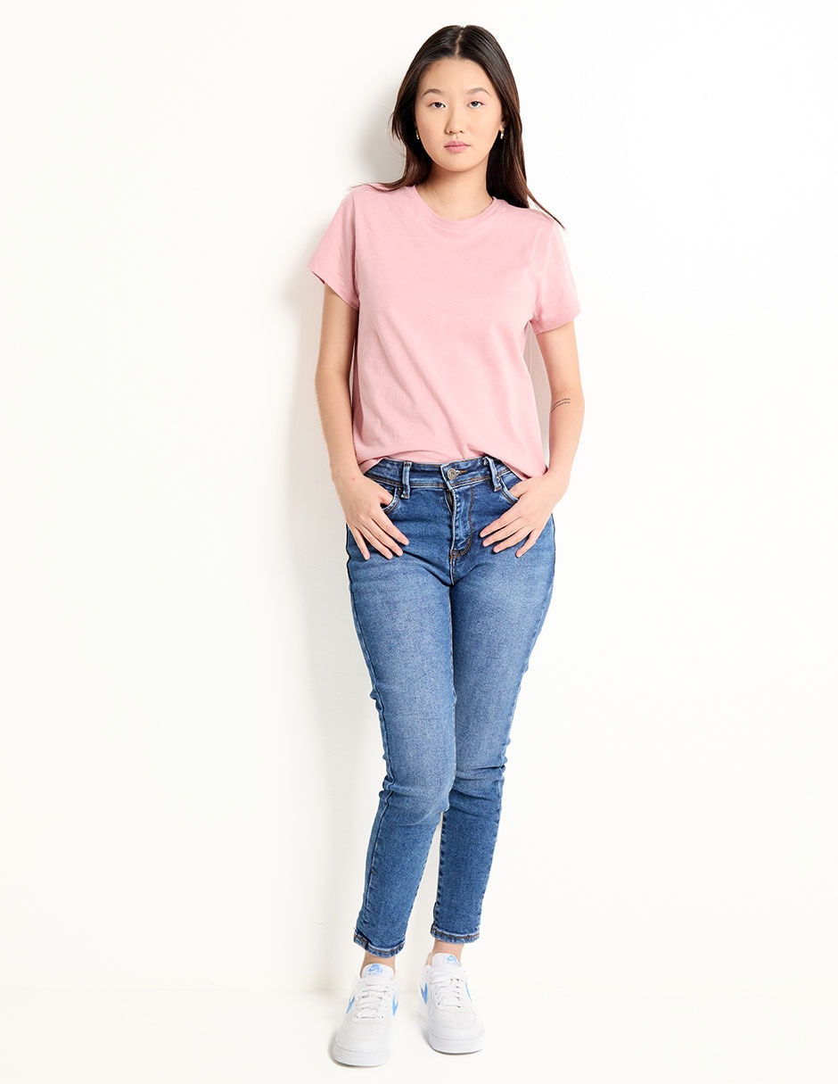 Jeans skinny corte cintura para mujer 3