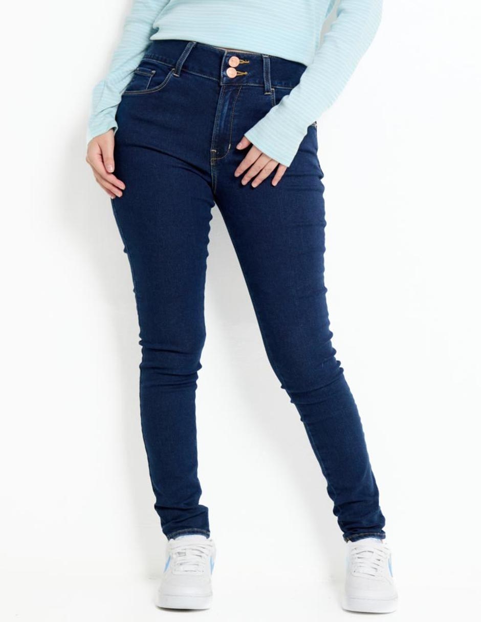 Jeans skinny corte cintura para mujer Jeans skinny corte cintura para mujer