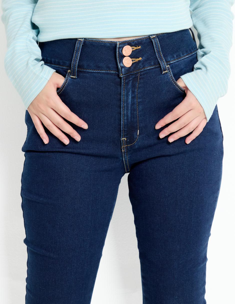 Jeans skinny corte cintura para mujer 4