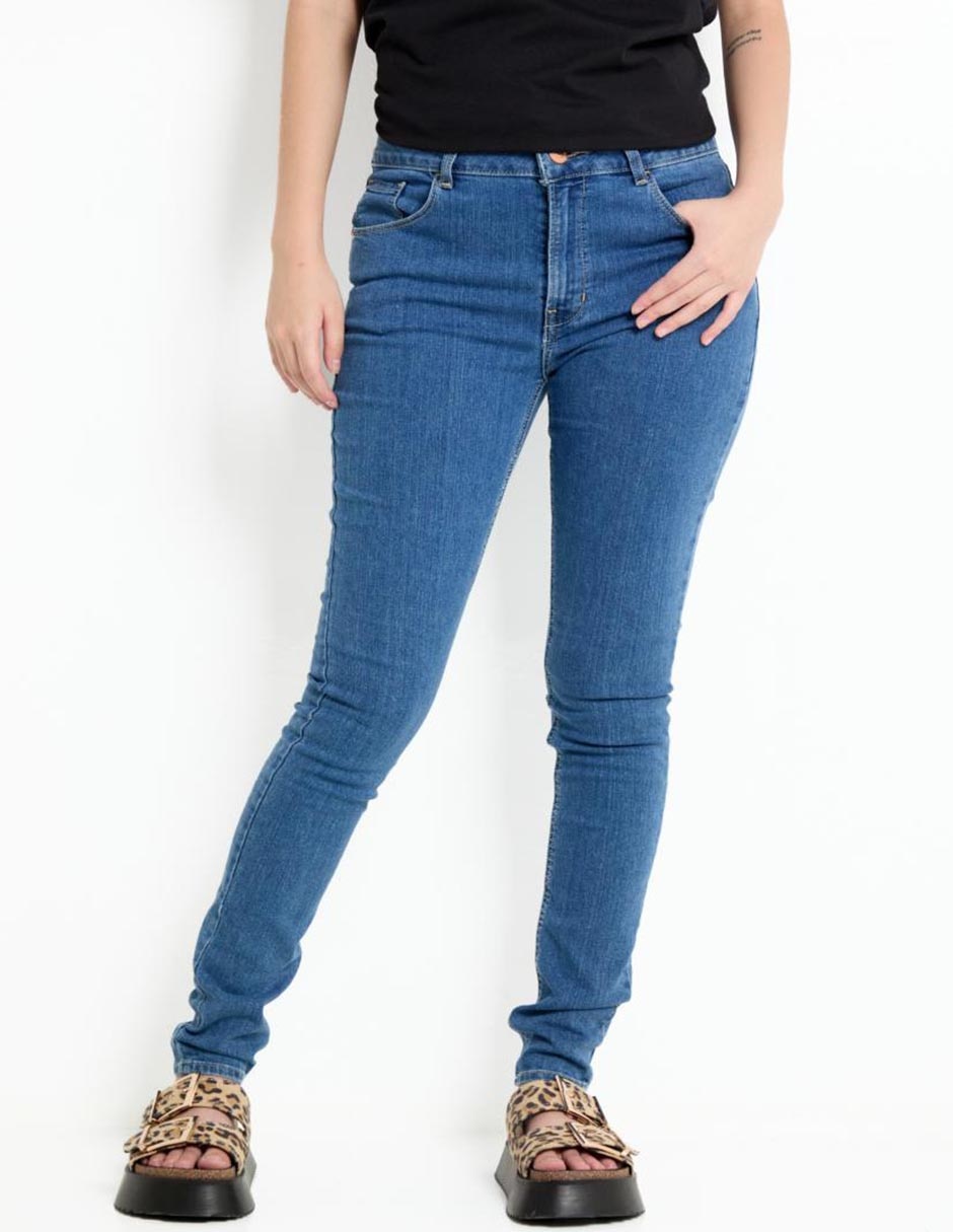 Jeans skinny corte cintura para mujer Jeans skinny corte cintura para mujer