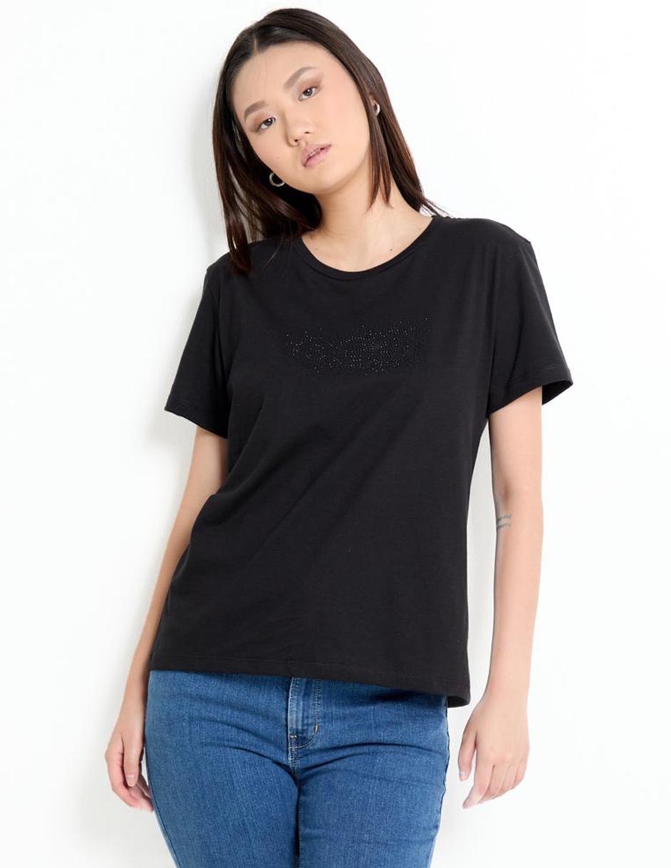 Playera manga corta Oggi cuello redondo para mujer