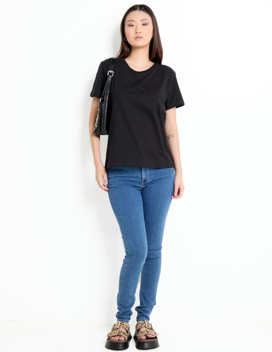 Playera manga corta Oggi cuello redondo para mujer
