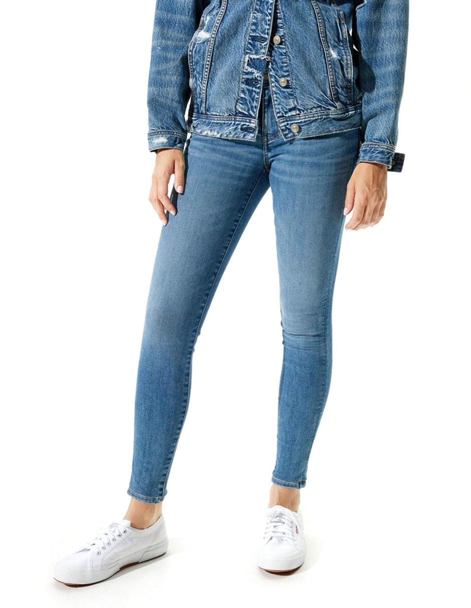 Jeans skinny American Eagle corte cintura para mujer