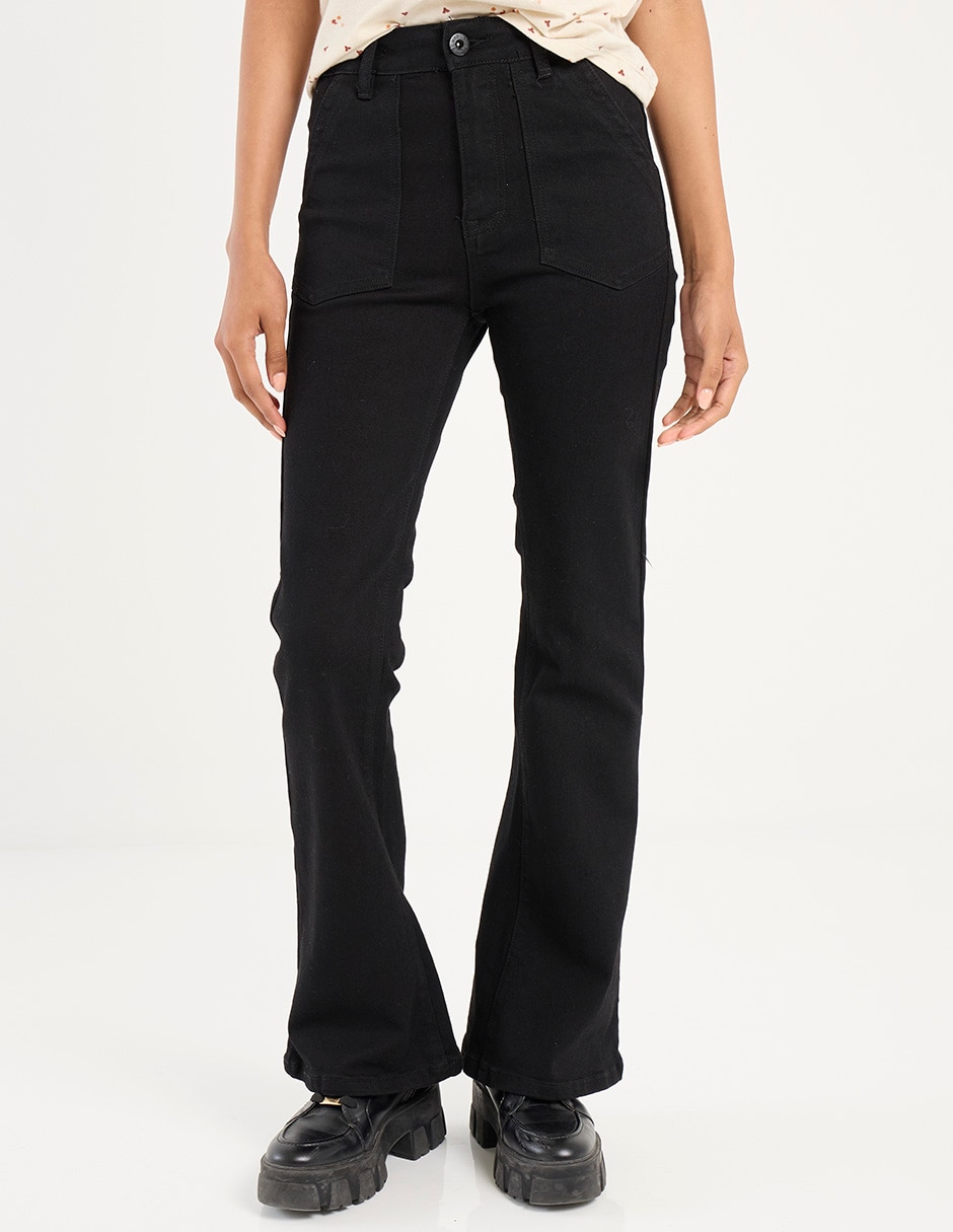 Jeans flare corte cintura para mujer Jeans flare corte cintura para mujer