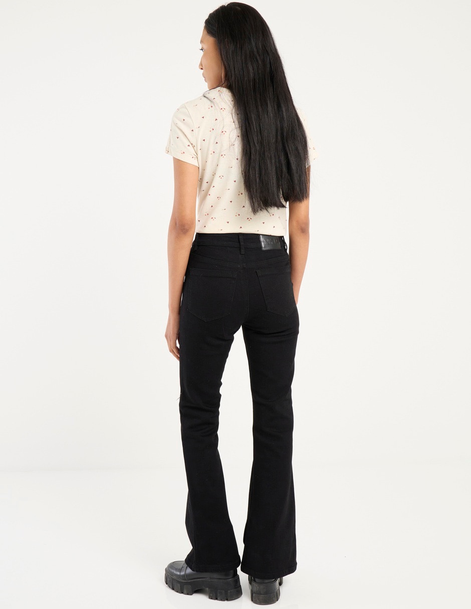 Jeans flare corte cintura para mujer 2