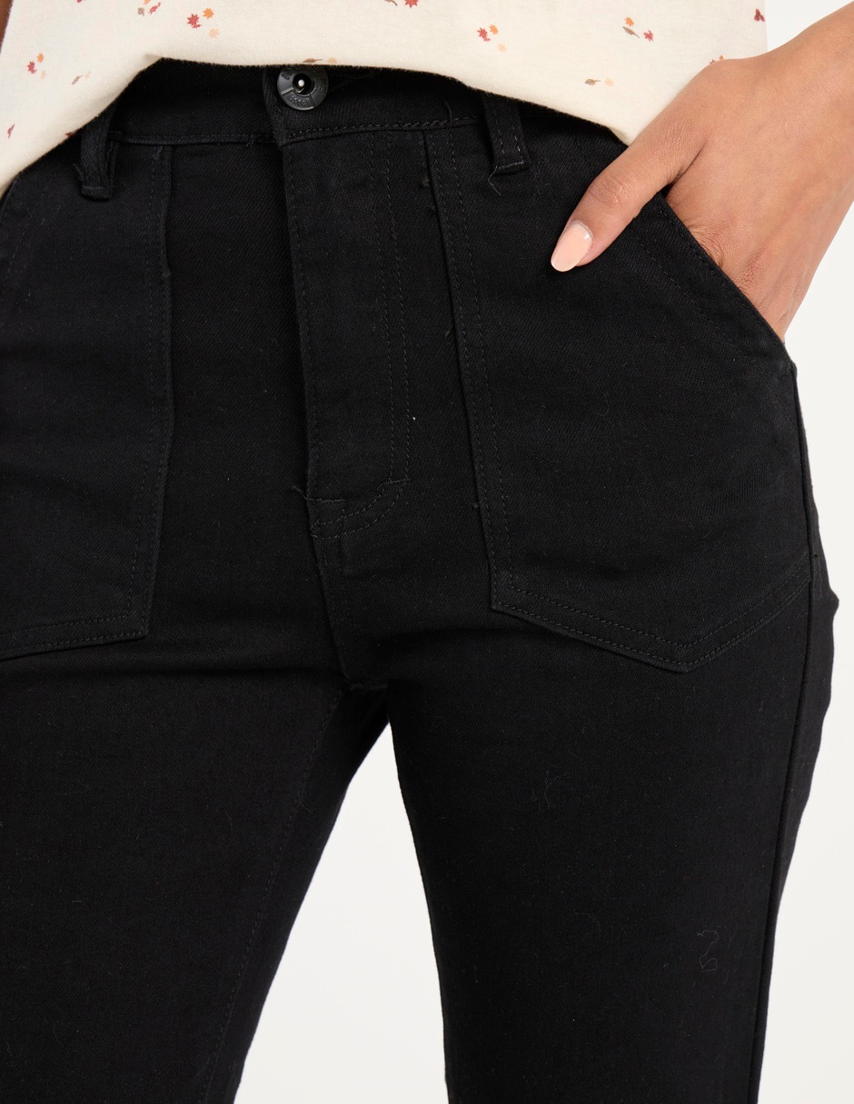 Jeans flare corte cintura para mujer 4