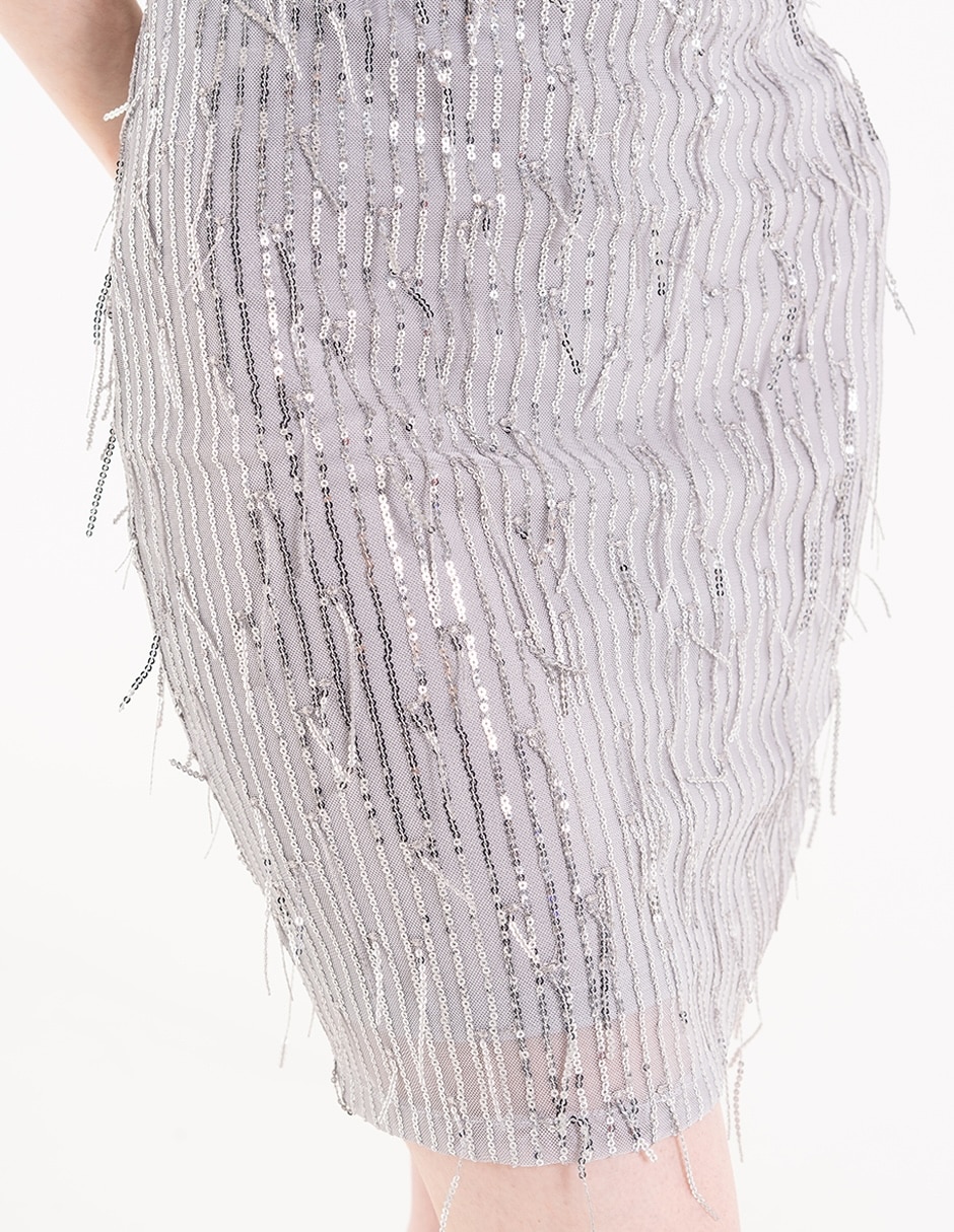 Vestido corto de fiesta Madden Girl escote cuadrado
