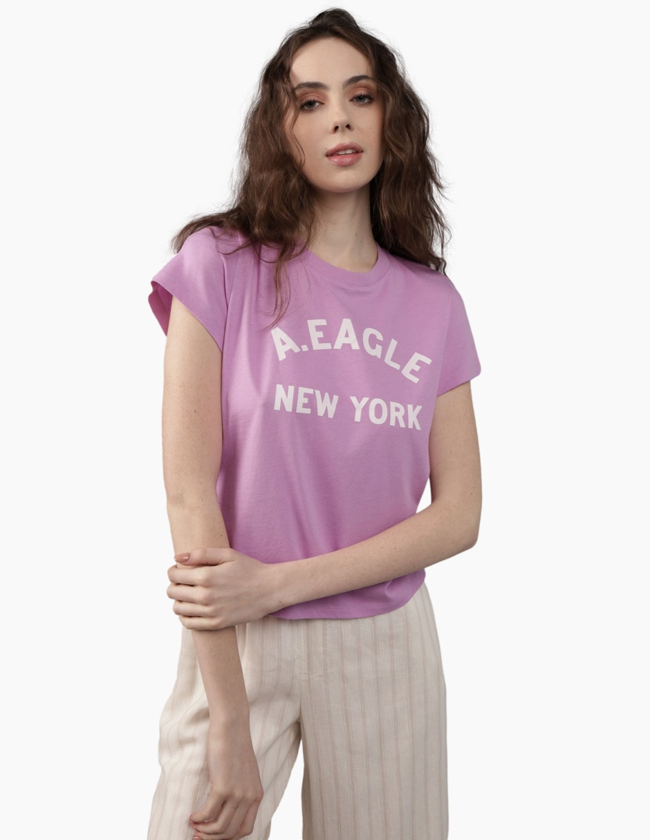 Playera manga corta cuello redondo para mujer Playera manga corta cuello redondo para mujer