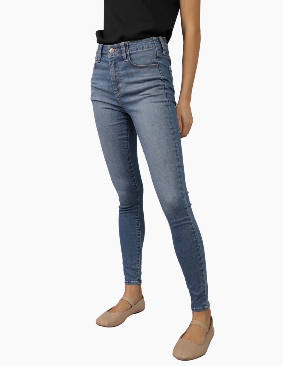 Jeans skinny corte cintura alta para mujer