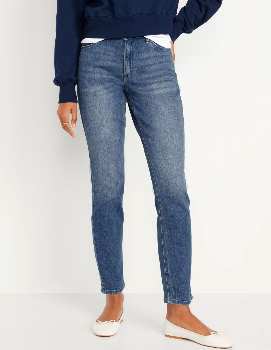 Jeans straight 000734874-845 corte cintura para mujer Jeans straight 000734874-845 corte cintura para mujer