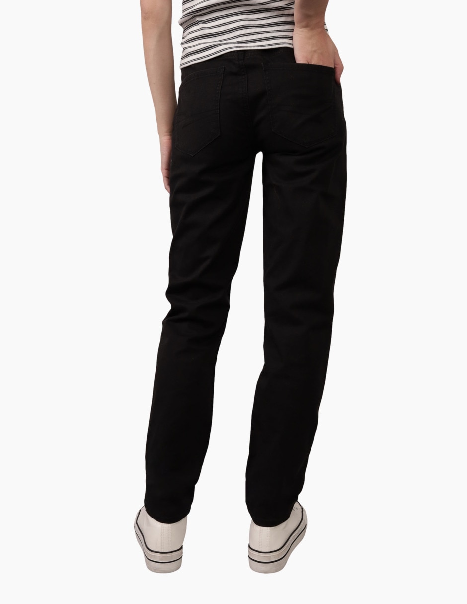 Jeans straight corte cintura para mujer 4