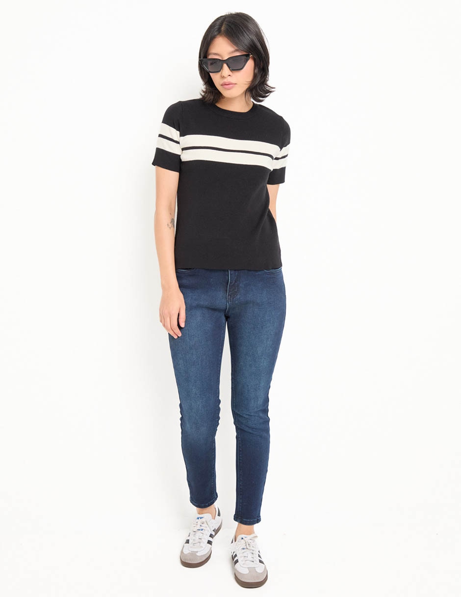 Jeans skinny corte cintura para mujer 3