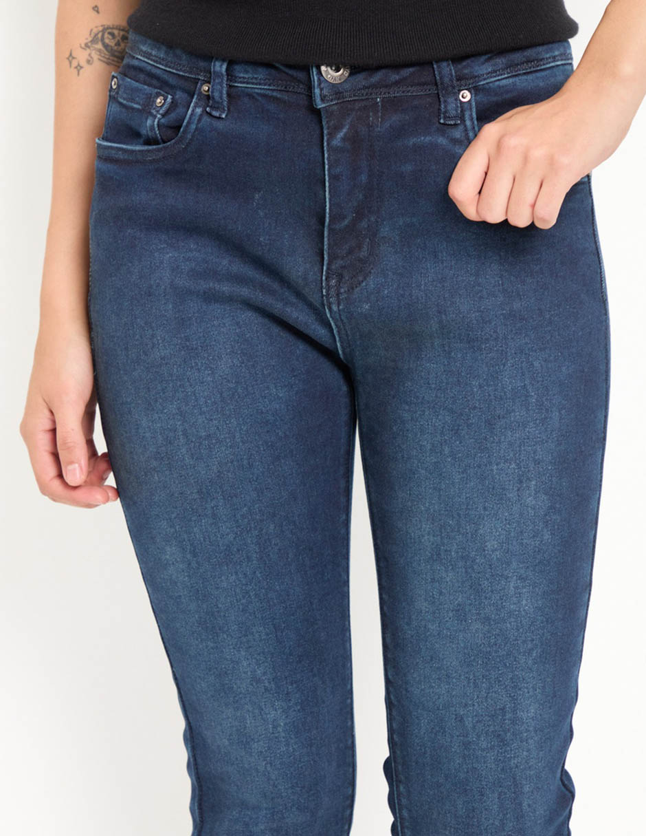 Jeans skinny corte cintura para mujer 4