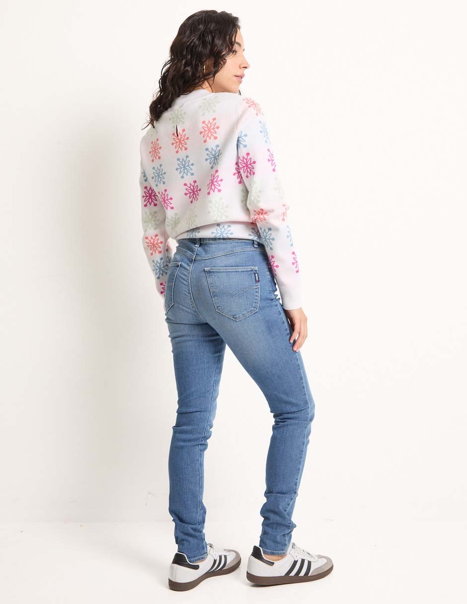 Jeans skinny LUCYVINT2522108 corte cintura alta para mujer 2